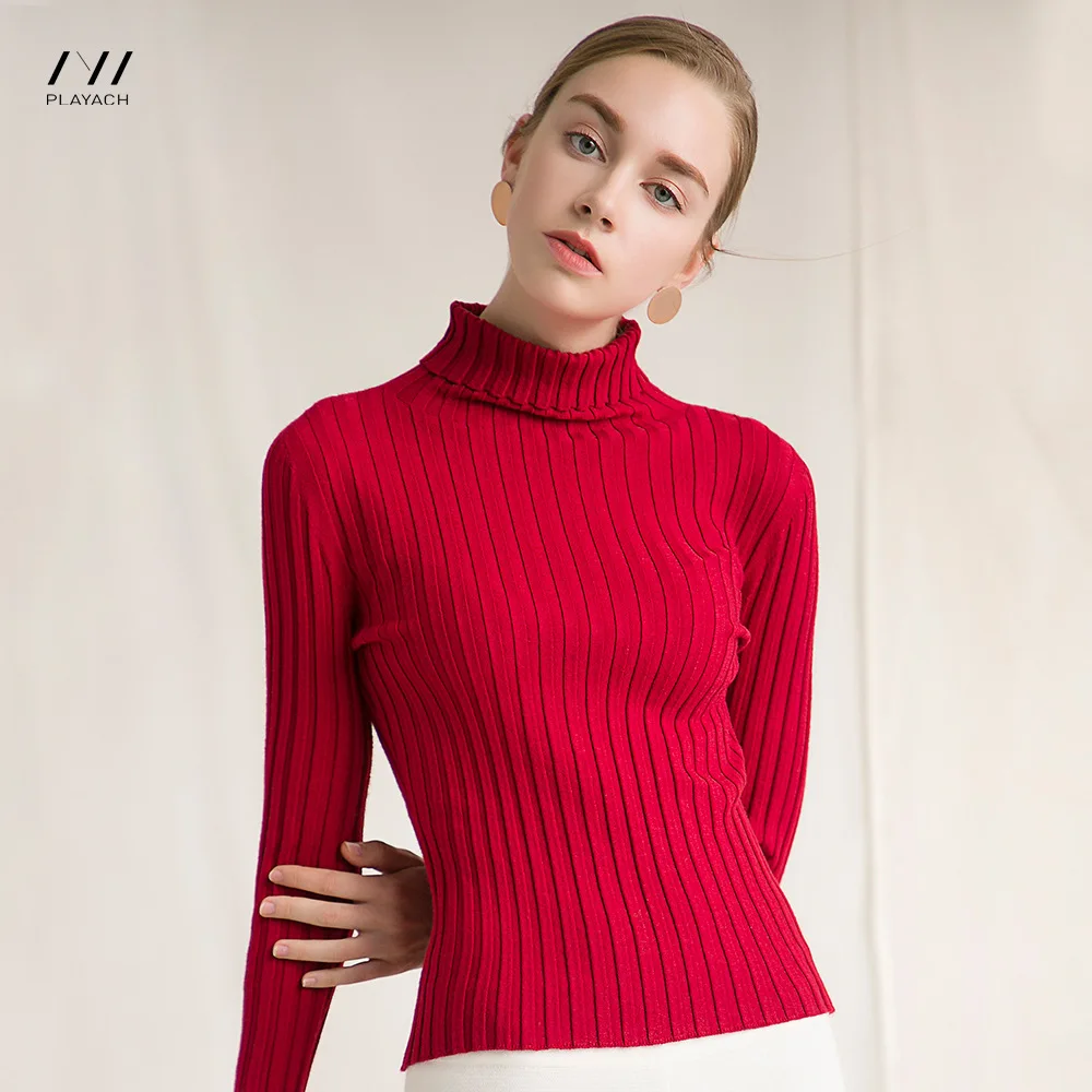 Seamless Boneless One-time Forming 2018 Turtleneck Wool Soft Elastic Sweaters and Pullovers for Women Female Brand Jumpers | Женская