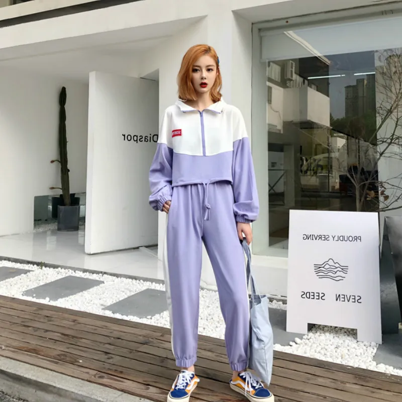 Модные женские комплекты Весна Осень Новый корейский harajuku bf кардиган пальто