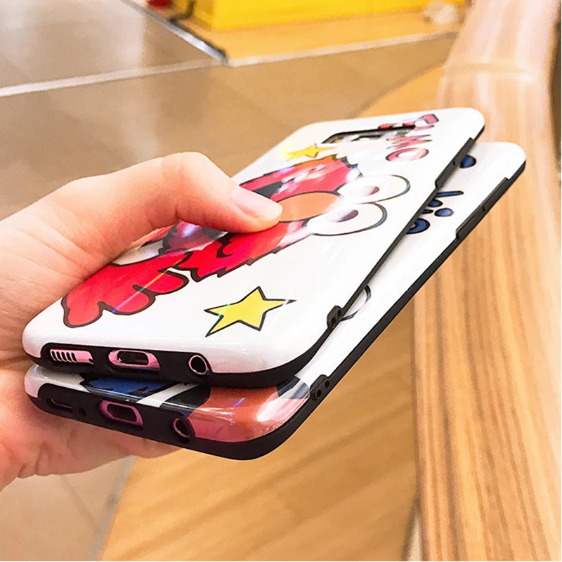 YHBBCASES милый чехол с лазерным блеском для Samsung S10 S8 S9 Plus блестящий мягкий IMD