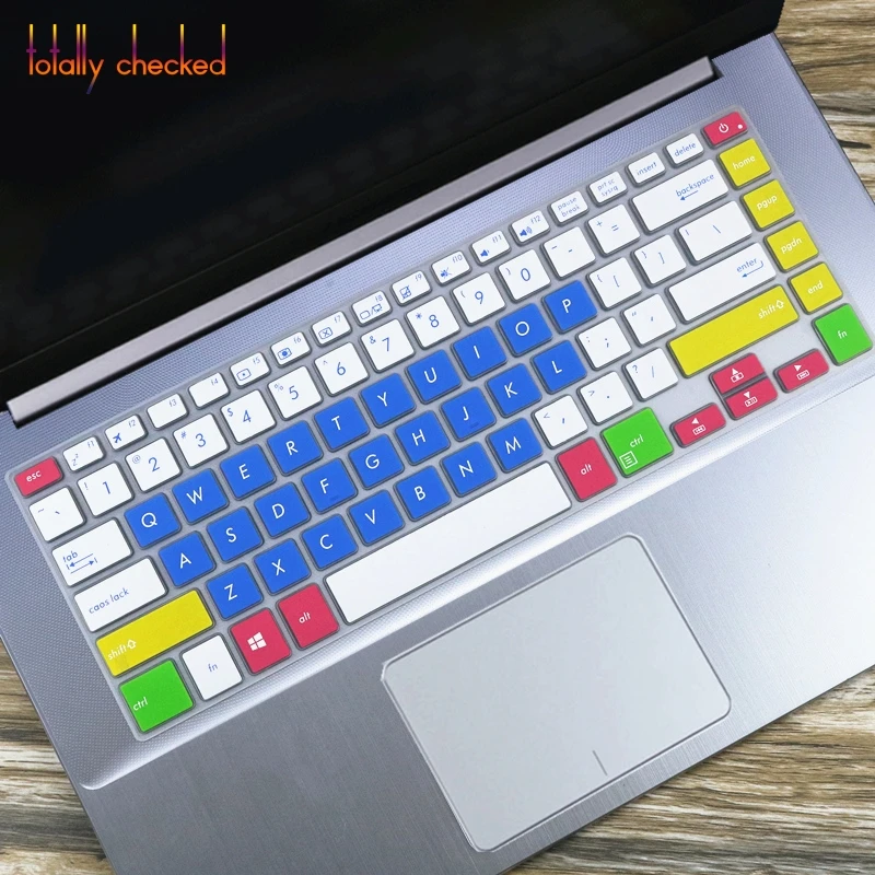 Силиконовая защитная накладка для клавиатуры кожного Покрова гвардии Vivobook X510 1" для Asus Vivo книга ASUS Vivo книга X510Uf X510Uq X510Un X510U - Цвет: candyblue