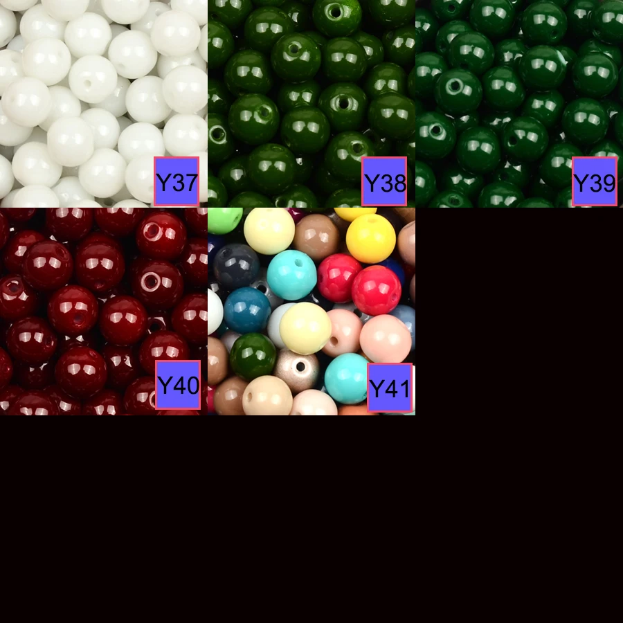 soosmith Wholesale Fashion 8mm Colorful Glass Beads Painted Diy Bracelet Necklace Accessories Loose For Jewelry Making | Украшения и