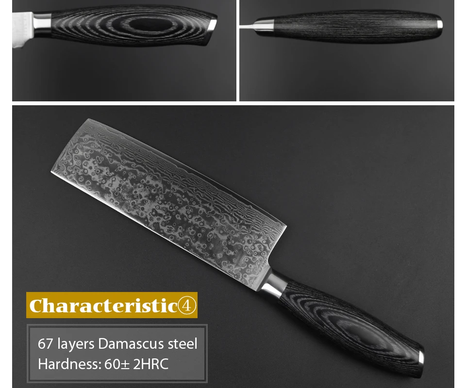 XINZUO 6,8 ''дюймовый Nakiri кухонный нож VG10 Дамасские стальные поварские ножи японский нож мясника мясные ножи Pakka деревянная ручка