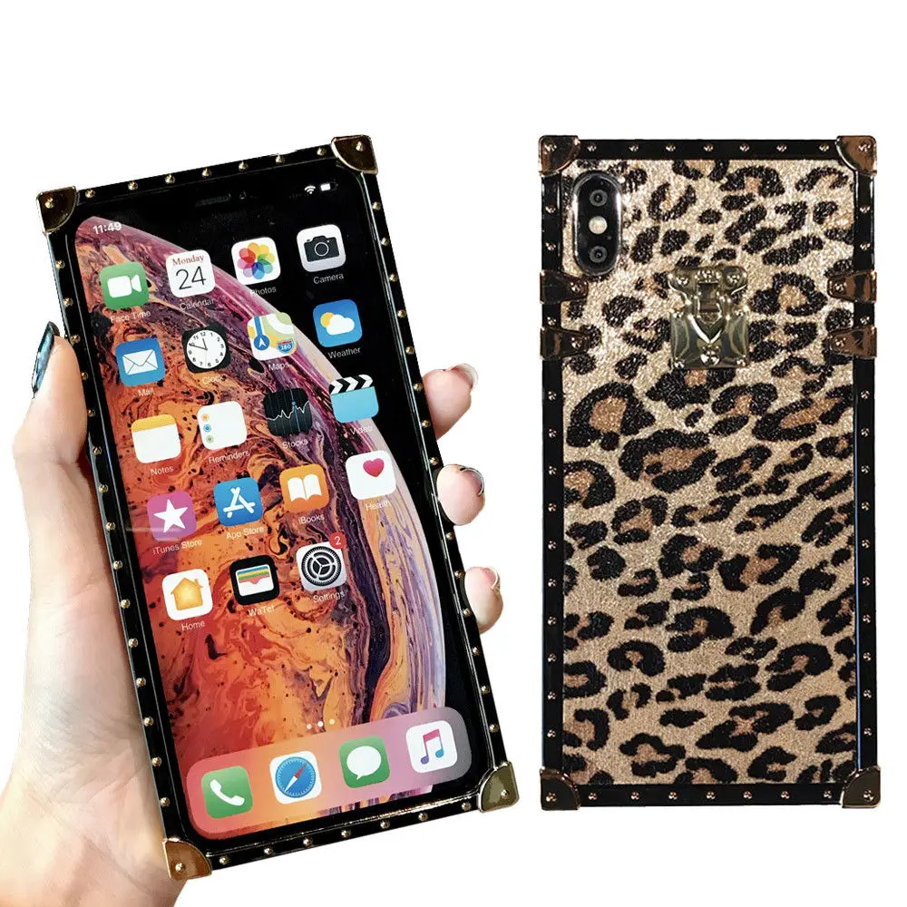 Леопардовая текстура узор кожи глаз багажник чехол для iPhone X XS Max XR 6 6s 7 8 Plus для samsung Galaxy S9 S8 Plus Note 9