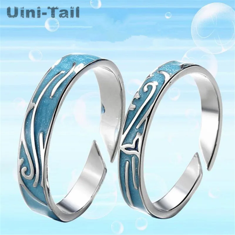 Uini-Tail2019 Новое поступление кольцо из стерлингового серебра 925 пробы с рыбками
