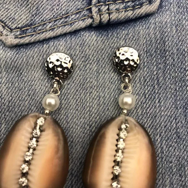 Baroque natural shell earring elegant bohemia boho fashion boucles d oreille femme jewelry circle earrings best gifts | Украшения и