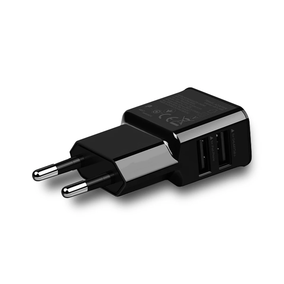 Dual USB Charger 5V2A Travel Wall Adapter For iPhone X 8 Plus iPad Samsung S9 S8 Mobile Phone Chargers | Мобильные телефоны и
