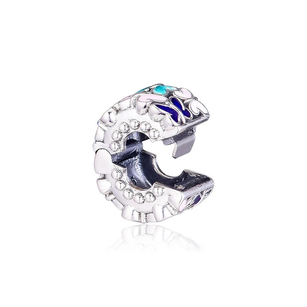 

Fits for Europe Beads Bracelets Butterfly Arrangement Clip Charms 100% 925 Sterling Silver Jewelry Free Shipping