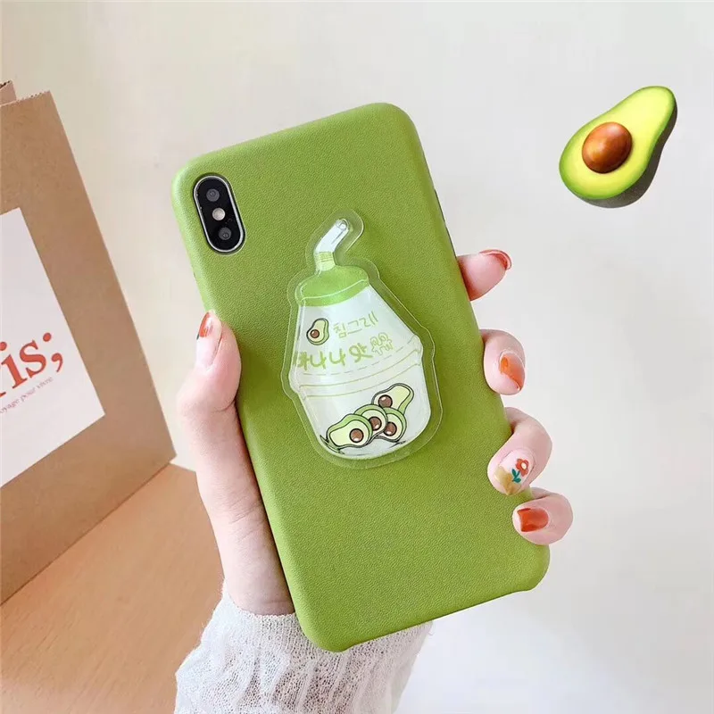 DISCASE Fresh avocado quicksand чехол для телефона iphone XS MAX 8 7 6s 6plus XR X Твердый задняя крышка |