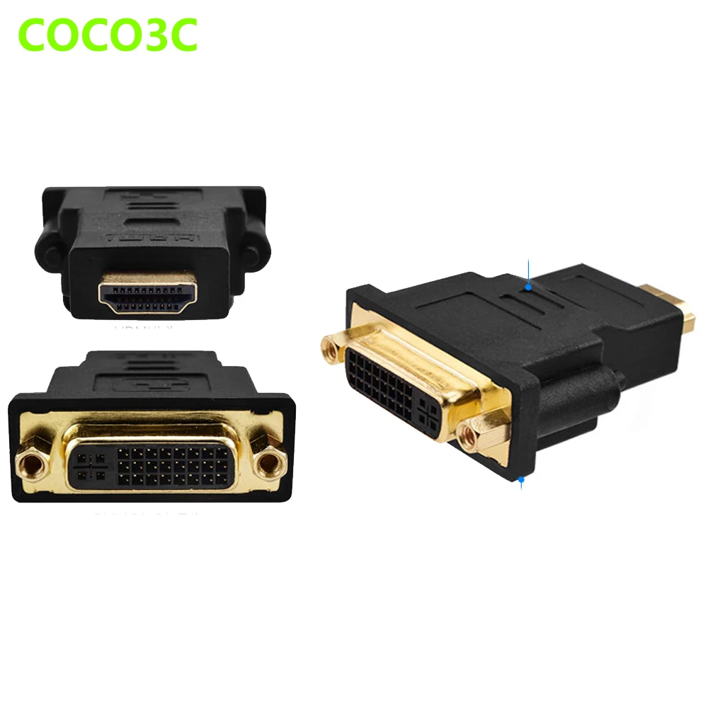 Адаптер для кабеля DVI 24 + 5 Pin мама HDMI папа порт AV монитор разъем 10 2 Гбит/с двойная