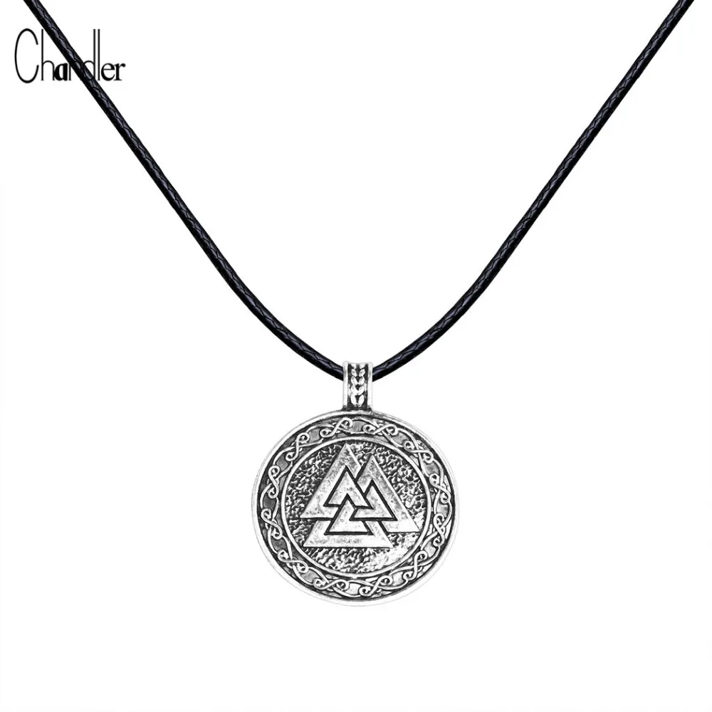 Скандинавский кулон Chandler Valknut ожерелье из нержавеющей стали бриллианты колье