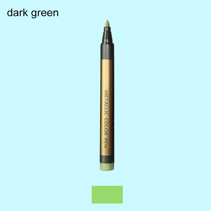 dark green 1 шт. пластиковые маркерные ручки Diy фото альбомы для скрапбукинга текстовыделители водонепроницаемые цветные белые картонные ручки украшения поделки - Цвет: dark green