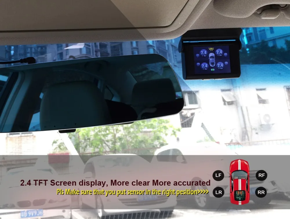 EANOP EN368 TFT 2,4 дюймов экран автомобиль TPMS шин давление мониторинга системы датчик давления в шинах Внутренние Внешние датчики сигнализация ADAS Max 5Bar 73PSI датчик шин монометр проверки давления в шинах