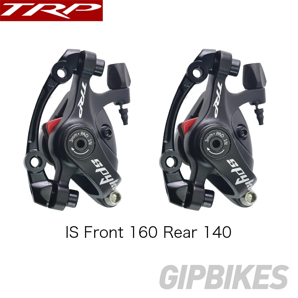Front 160 Rear 140 TRP Spyke сплав механический дисковый тормозной суппорт SPYKE суппорты передние/задние/пара w/или w/o 160 мм ротор с адаптером винты - Цвет: Front 160 Rear 140
