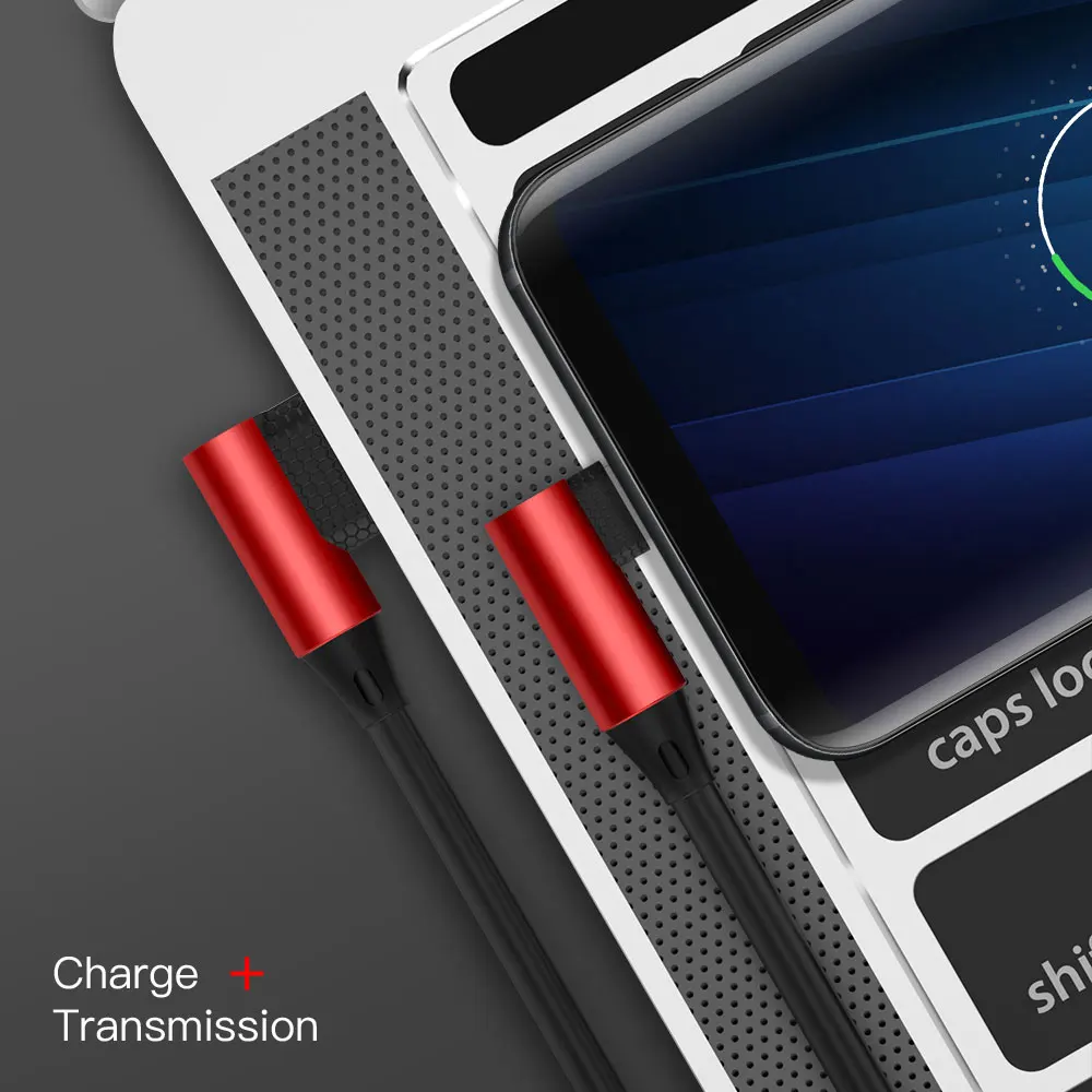 Micro USB 8 Pin type C 90 градусов быстрая зарядка usb c кабель L type-c 3,1 шнур для передачи данных зарядное устройство usb-c для Iphone samsung S8 S9 Note 8
