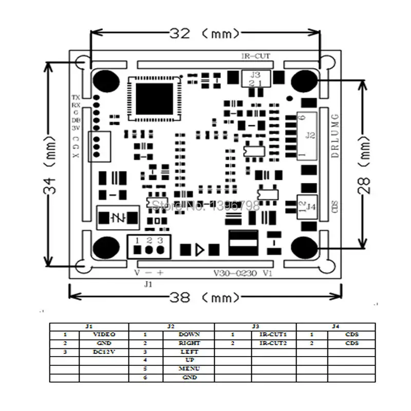 2MP1920*1080 AHD CCTV 1080P камера печатная плата модуля 1/2. 9 CMOS четыре в одном IMX323 + V30 2000TVL