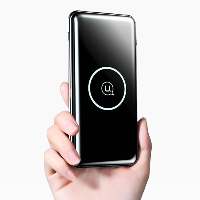 USAMS 5 V 2A PB2 type C Micro & 2 usb порта 10000 mah power Bank Qi Беспроводное зарядное устройство