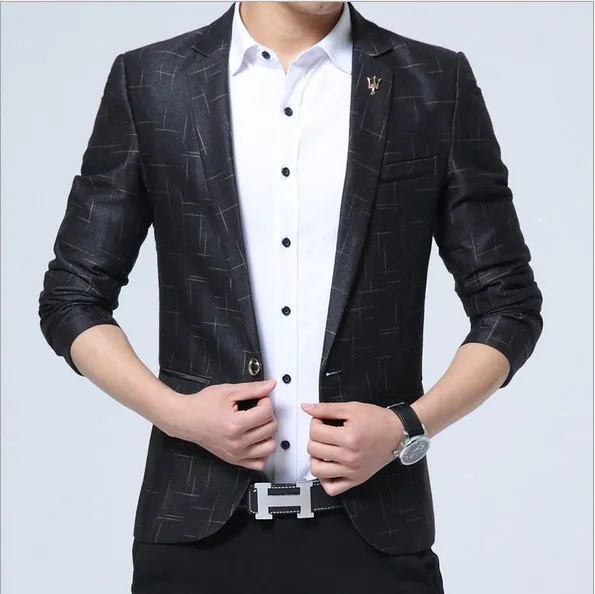 Роскошные Дизайнерские Для мужчин фантазии деловой Блейзер Бизнес Повседневное