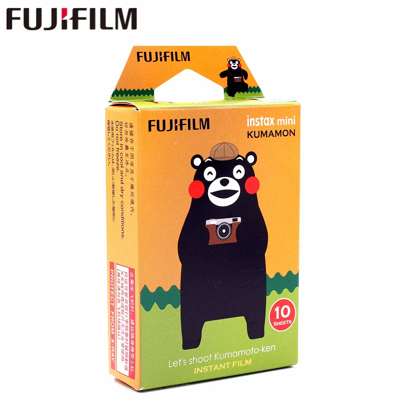 Фотобумага Fujifilm Instax Mini KUMAMON kumamoto bear 10 листов мгновенная пленка для камеры 8 7s 25 50s 90
