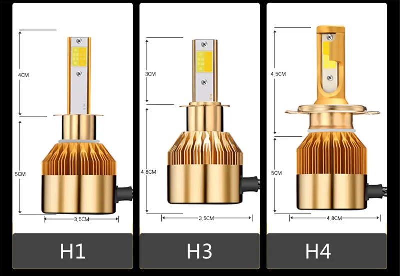 Новинка H7 H11 H1 H3 9005 9006 COB Автомобильные светодиодные лампы для фар Hi-Lo Луч 72 Вт 8000LM