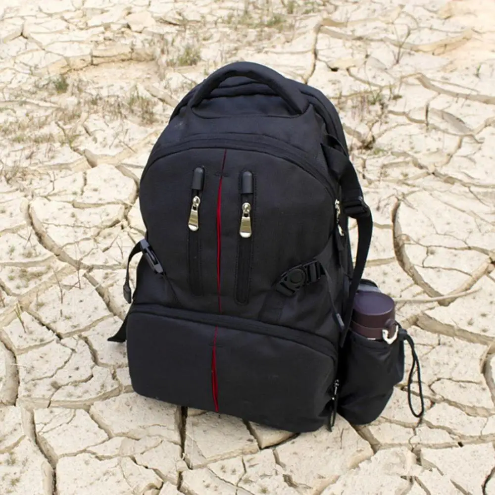 black Outdoor travel backpack Handbag camera Bags Cover Digital DSLR Photo Video Bag laptop for canon/nikon Tables PC High capacity - Цвет: black