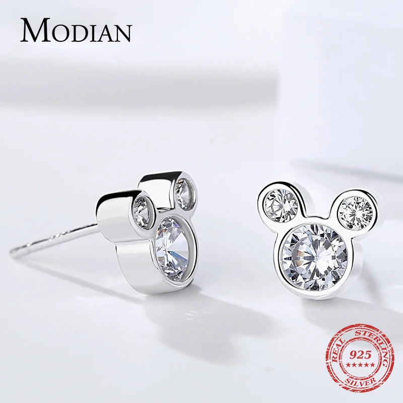 Modian Новое поступление милые стильные серьги гвоздики из стерлингового серебра 925