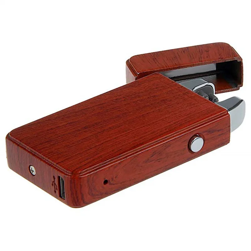 Электрический двойной дуги мрамор и древесины Тесла USB перезаряжаемые сигареты