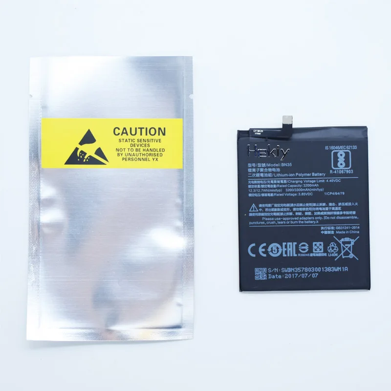 

Hekiy Original Battery BN35 For Xiaomi Redmi 5 5.7" Replacement Battery 3300mAh High Capacity Phone Batteries
