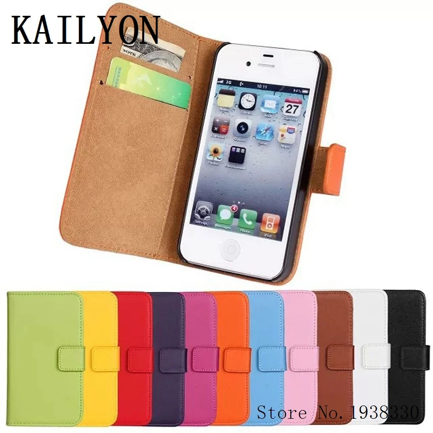 Роскошный чехол kailyon из искусственной кожи для iphone 4 4S дизайнерский кошелек с