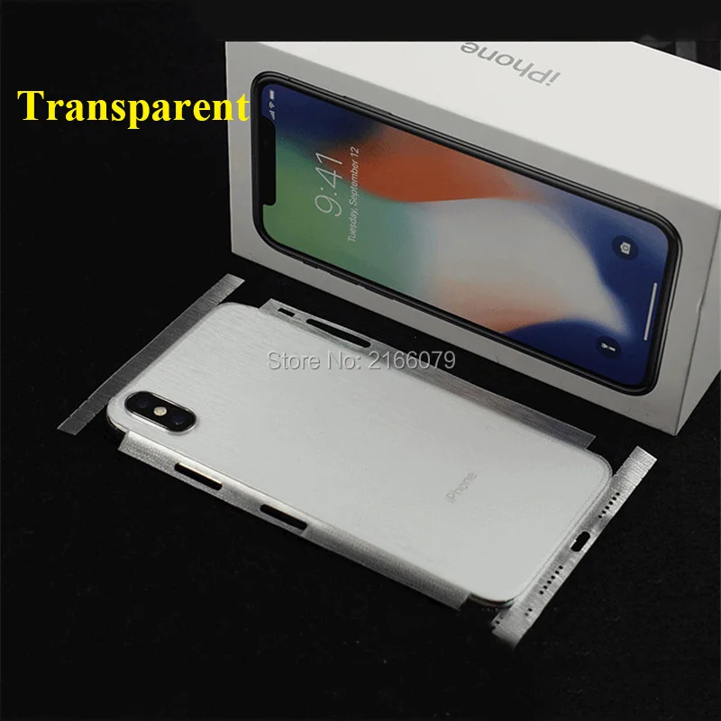 For Apple iPhone X / Xs Max Back Cover Brushed Metal Decal Skin Phone Protective Wire Drawing Sticker Guard (Not a Case) |