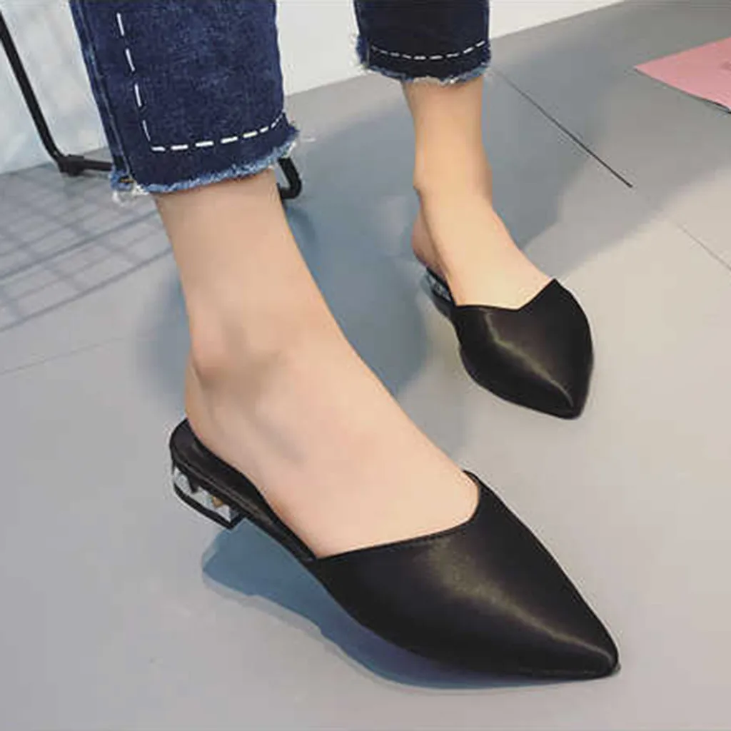 Черный Sandalias Mujer; коллекция года; туфли без задника; женские шлепанцы; женские туфли без задника; женские Вьетнамки; Zapatos De Mujer chaussures femme - Цвет: Черный