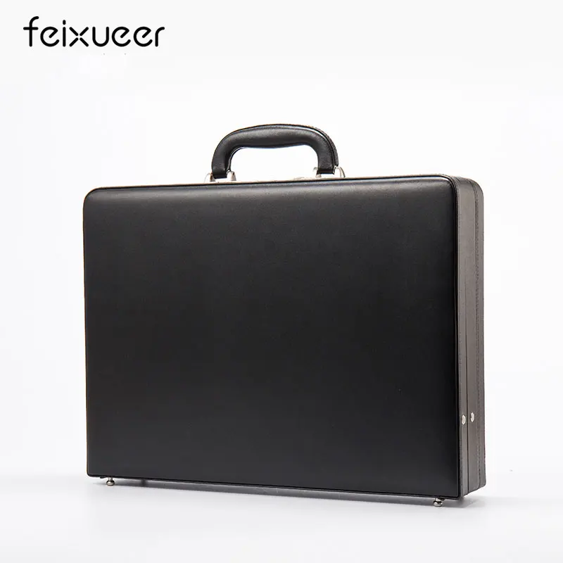 Feixueer роскошный кожаный портфель растяжимый чехол для ноутбука мужской модный s