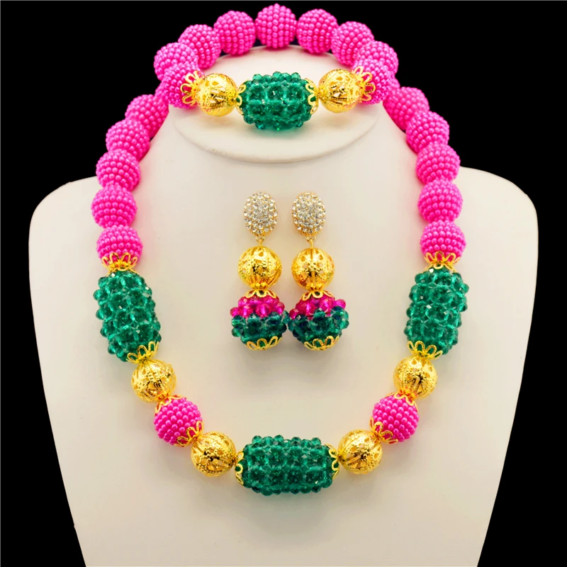 2017 Бесплатная доставка нигерийские бусы Свадебный комплект ювелирных изделий