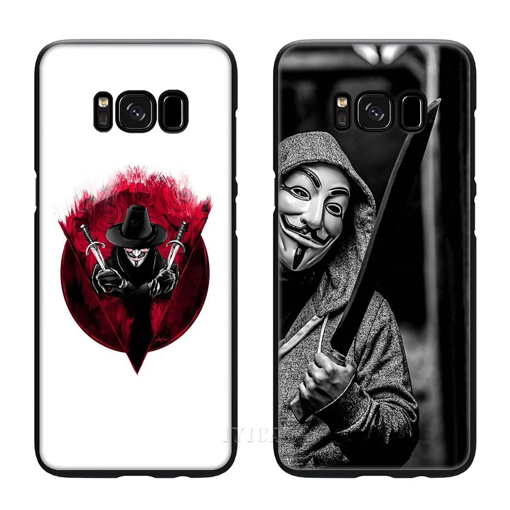 IYICAO V-Vendetta Маска Мягкий силиконовый чехол для samsung Galaxy S10 S9 S8 Plus S10e S6 S7 Edge телефона |