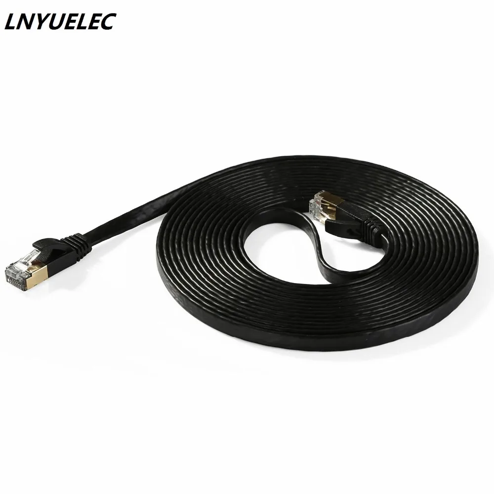 Сетевой кабель LNYUELEC CAT.7 10 м 15 20 30 RJ45 плоский сетевой Ethernet LAN для маршрутизатора