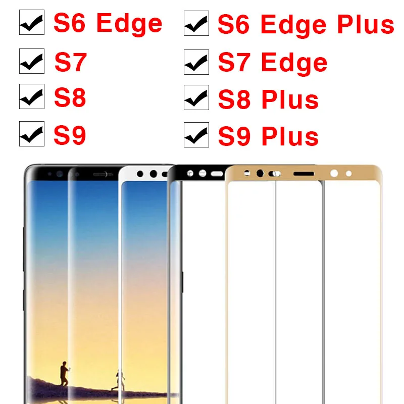 Protective Glass For Samsung S9 Plus Screen Protector On Galaxy S6 S7 Edge S8 S9Plus Tempered Glas Case tremp 9S 8S 7S S 9 8 7 6 |