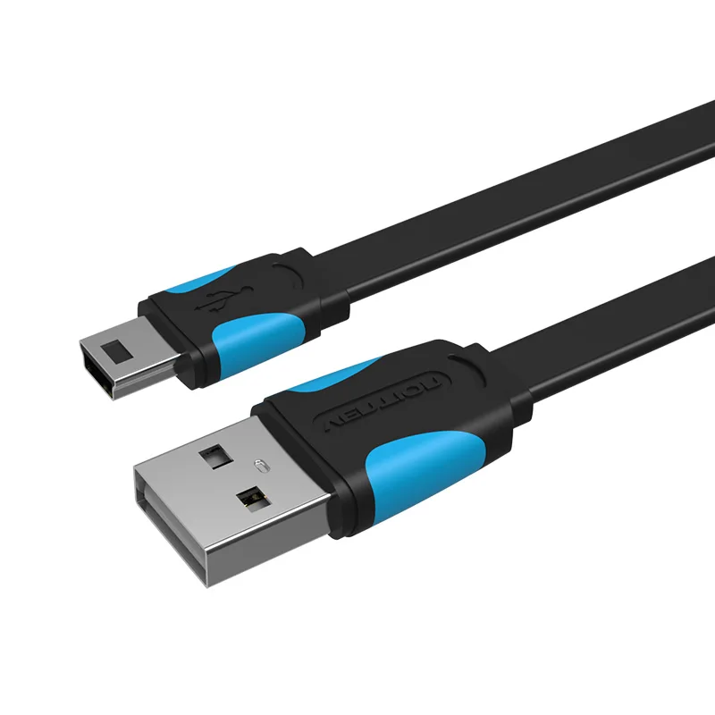 Vention Mini USB кабель 0,25 м 0,5 м 1 м 1,5 м 2 м для синхронизации данных USB Зарядное устройство кабель для MP3 MP4 плеер gps Камера мобильный телефон Mini USB - Цвет: Черный