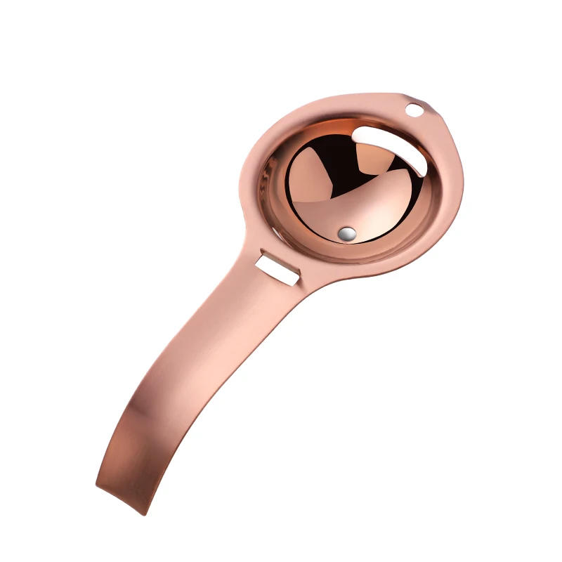 Rose Gold Яичный сепаратор белый желток просеивание подставка для ковша 304 из нержавеющей стали яичный разделитель для выпечки Кондитерские инструменты золотой кухонный гаджет - Цвет: Rose Gold