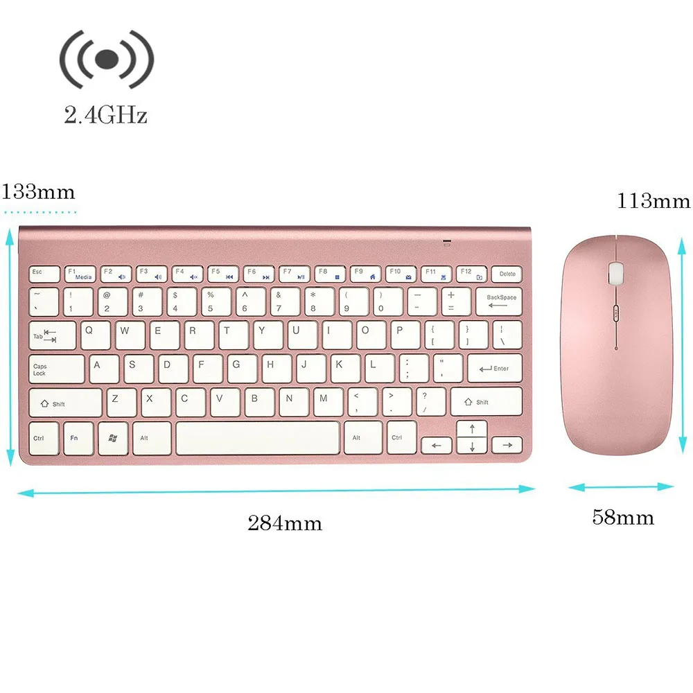 Ультратонкая беспроводная клавиатура и мышь 2 4 ГГц|keyboard mouse combo|mouse combokeyboard |
