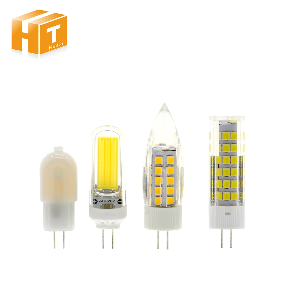 

6 шт./лот G4 светодиодные лампы AC 220V белый/теплый белый свет с солнечней энергией G4 небольшая светодиодная кукурузная лампа.