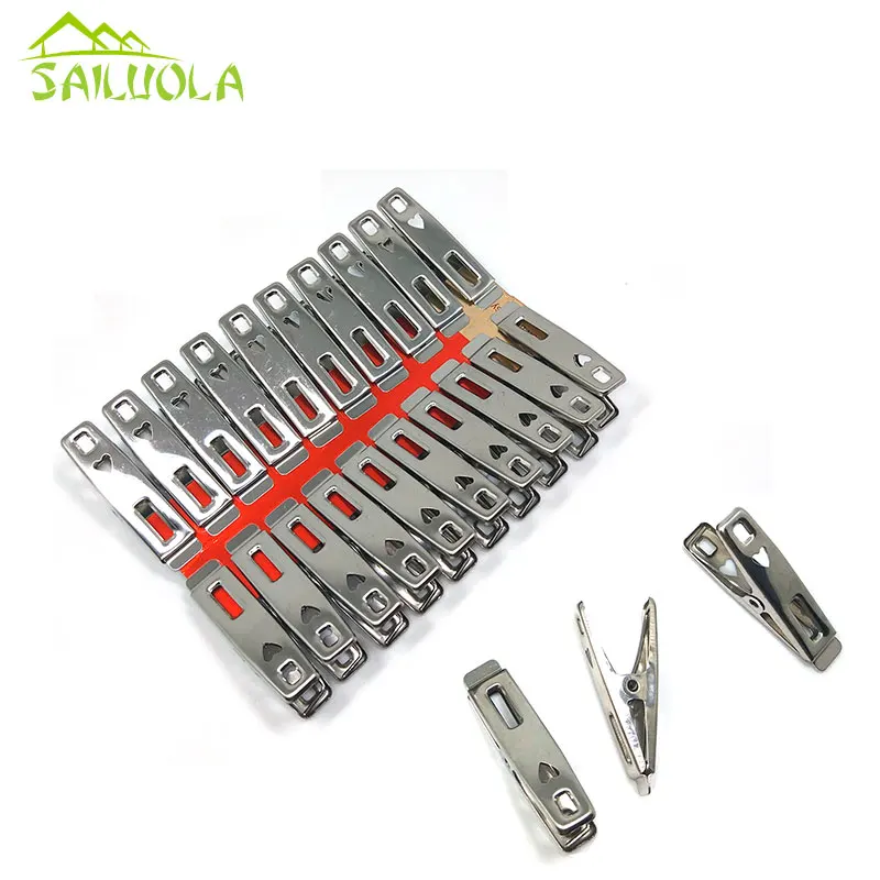 Зажим для одежды из нержавеющей стали вешалка сушки белья Металлические колышки