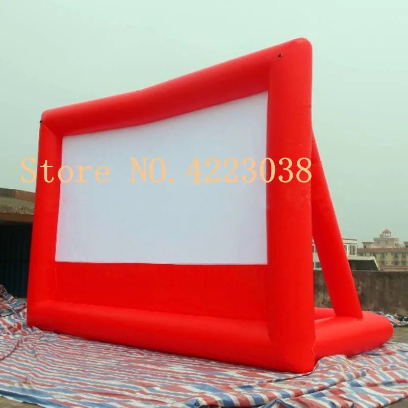 Бесплатная доставка надувной наружный и внутренний кинотеатр 6 м * 4 проектор с