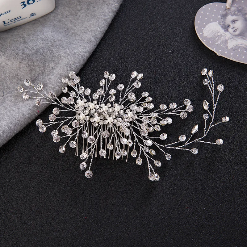 Гребень для волос серебристый в стиле арт деко|bridal headpiece|wedding hair combhair comb bridal |