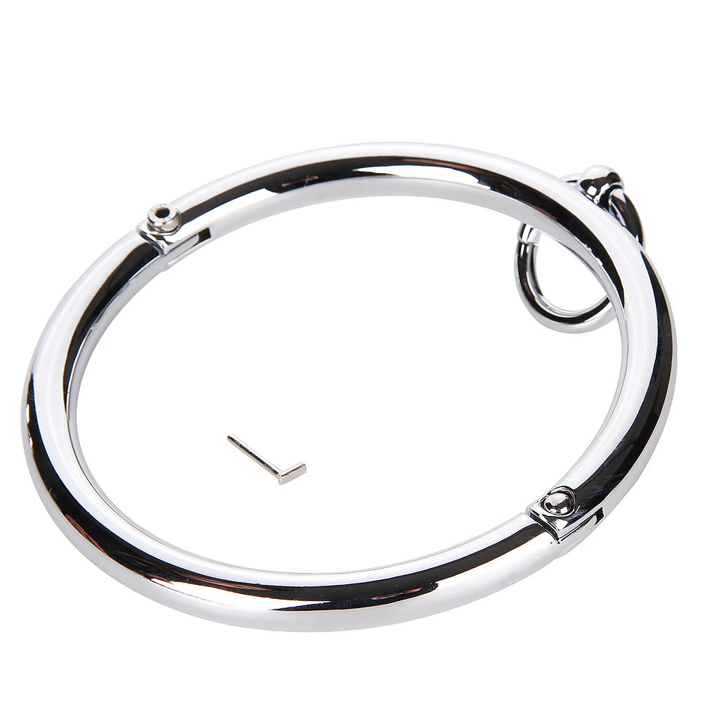 Взрослые игры воротник из нержавеющей стали шеи кольцо раб БДСМ металлические