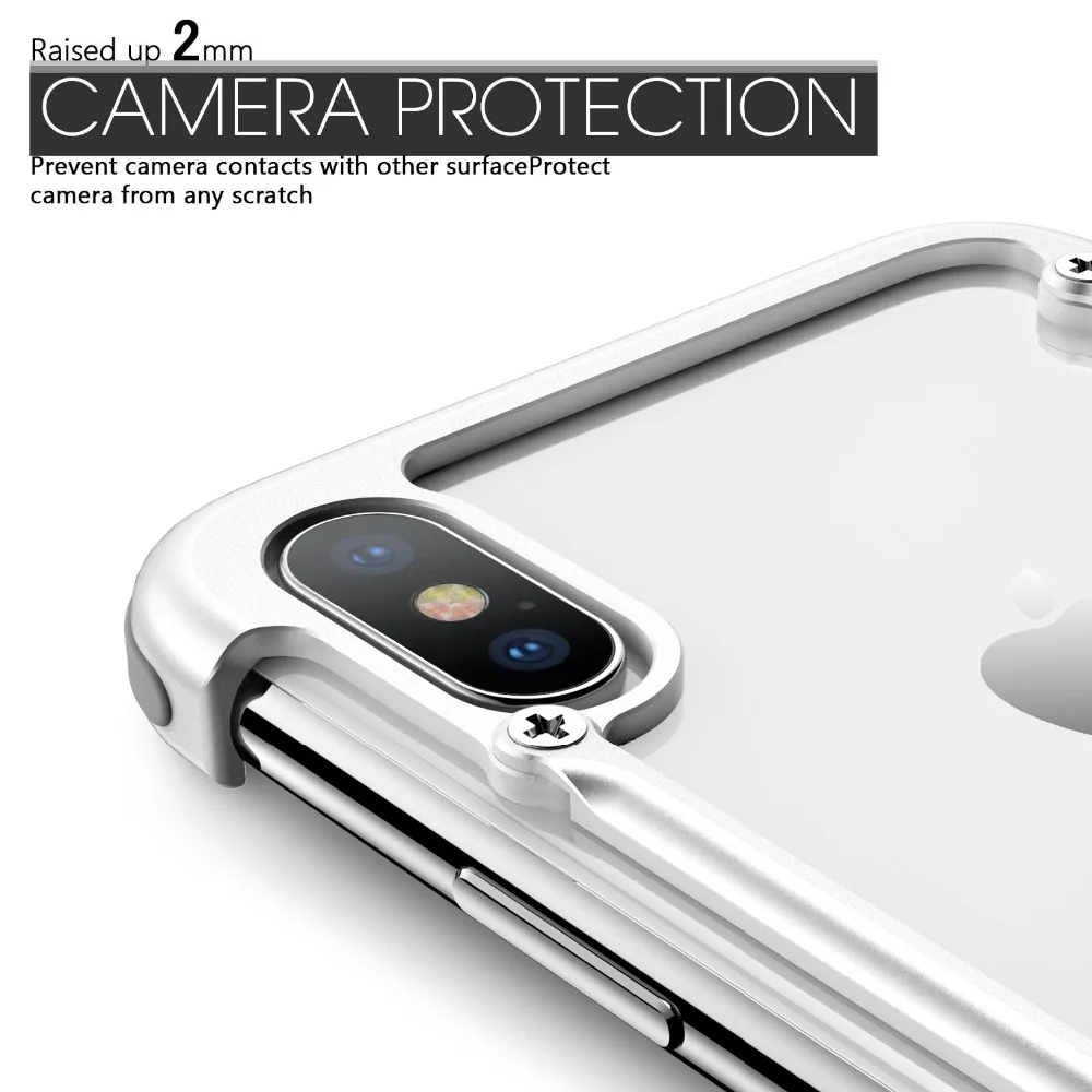 OATSBASF металлическая рамка форма с подушкой безопасности Бампер для iphone XS MAX