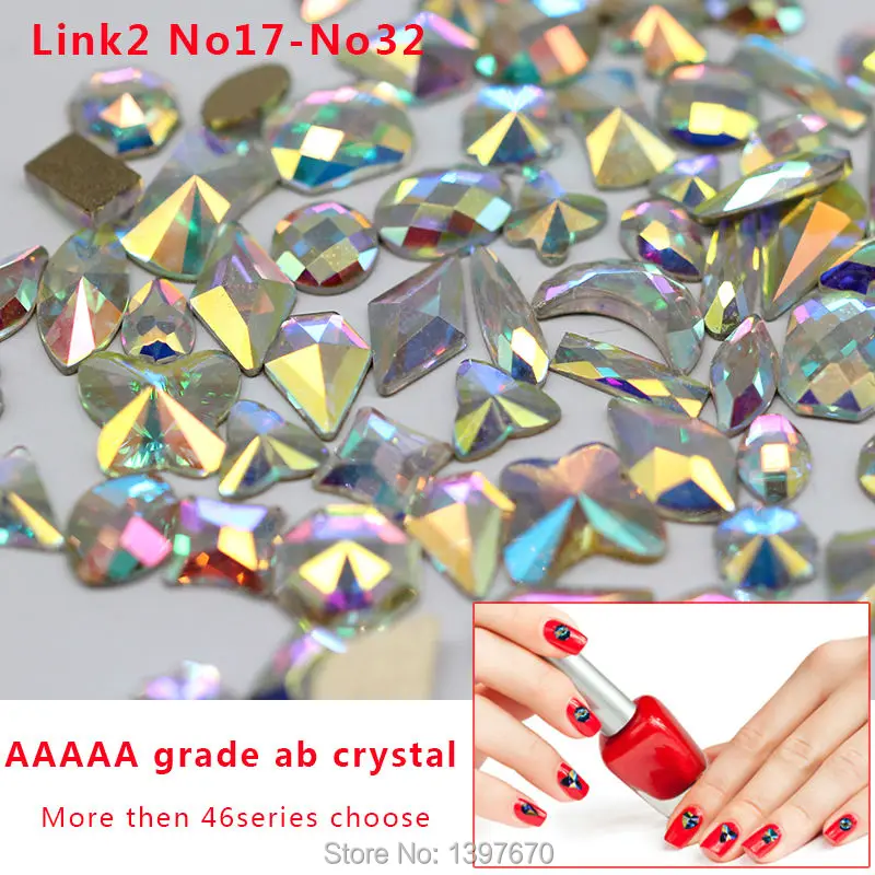Класс AAAAA 99% аналогичный SWA Ясно ab фантазии кристалл 3D Nail Art Декорация flatback Стразы