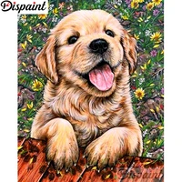 dispaint full squareround drill 5d diy diamond painting animal dog embroidery cross stitch 3d home decor a10804