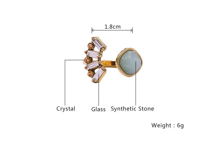 Высокое качество Женские Ювелирные изделия Хрустальный веер стиль Открытое
