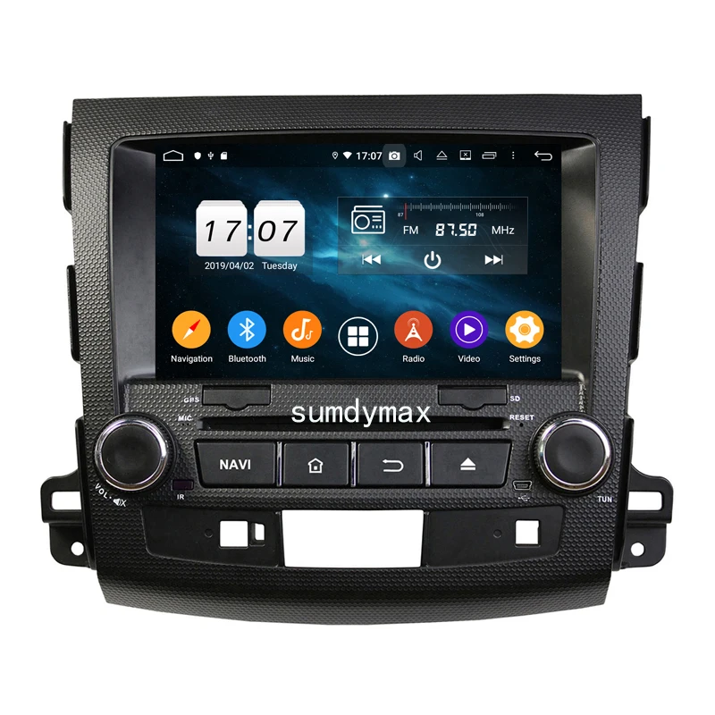 Автомобильное радио Android 10 octa core 4 + 128G для Mitsubishi outlander 2008-2012 мультимедиа