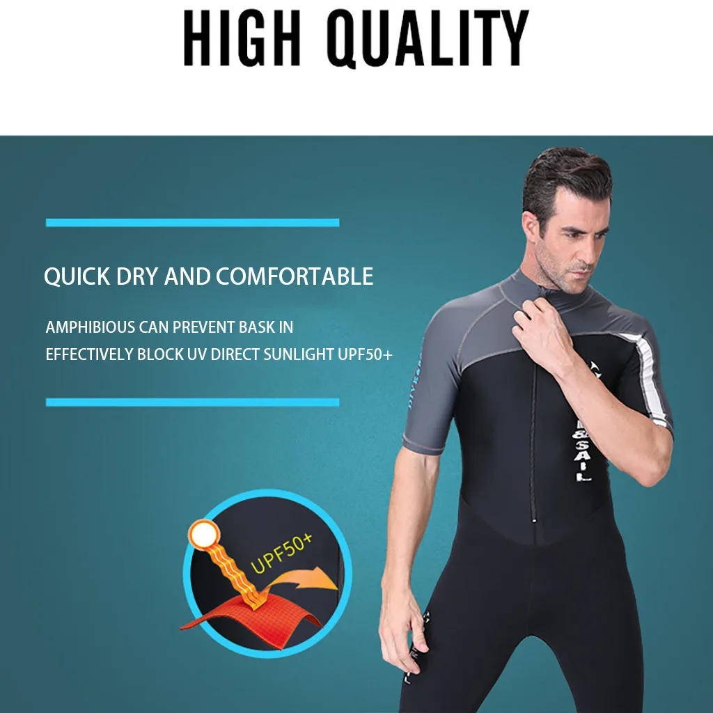 

New Neoprene Men's Back Zip Shorty Wetsuit Scuba Diving Suit Rash Guard