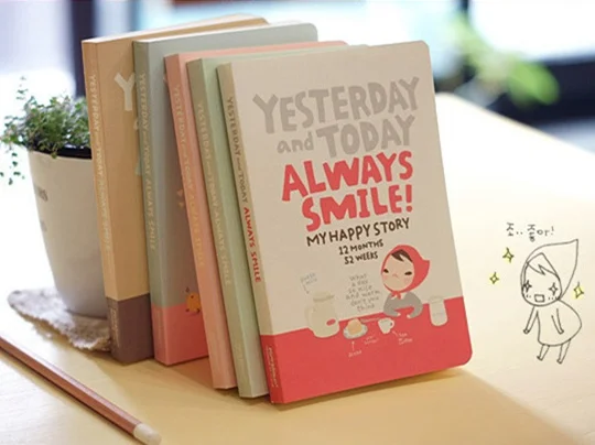 

Little red hat agenda Cute Notebook Diary Day week planner journal record stationery office School supplies F451